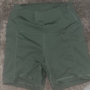 Yogalicious Dark Green Bike Shorts